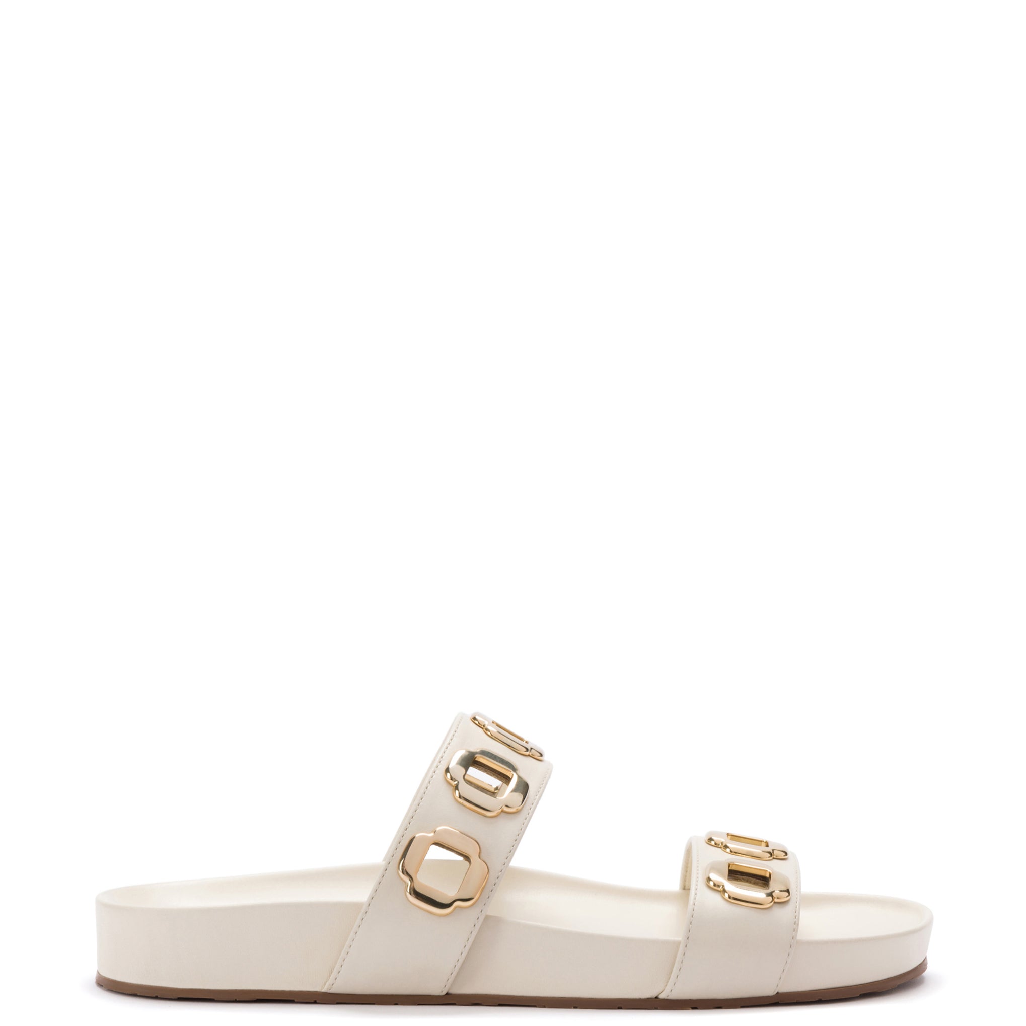 Larroude Milan Slide In Ivory Leather