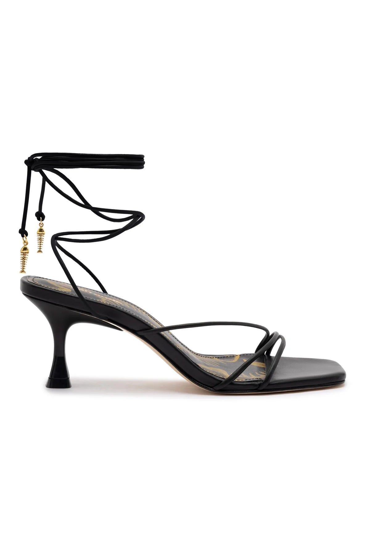 Larroude Nadia Sandal In Black Leather