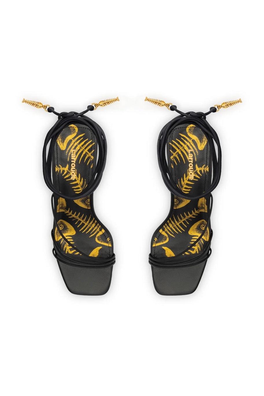 Larroude Nadia Sandal In Black Leather