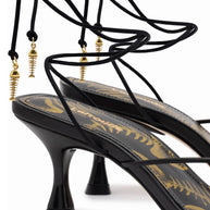 Larroude Nadia Sandal In Black Leather