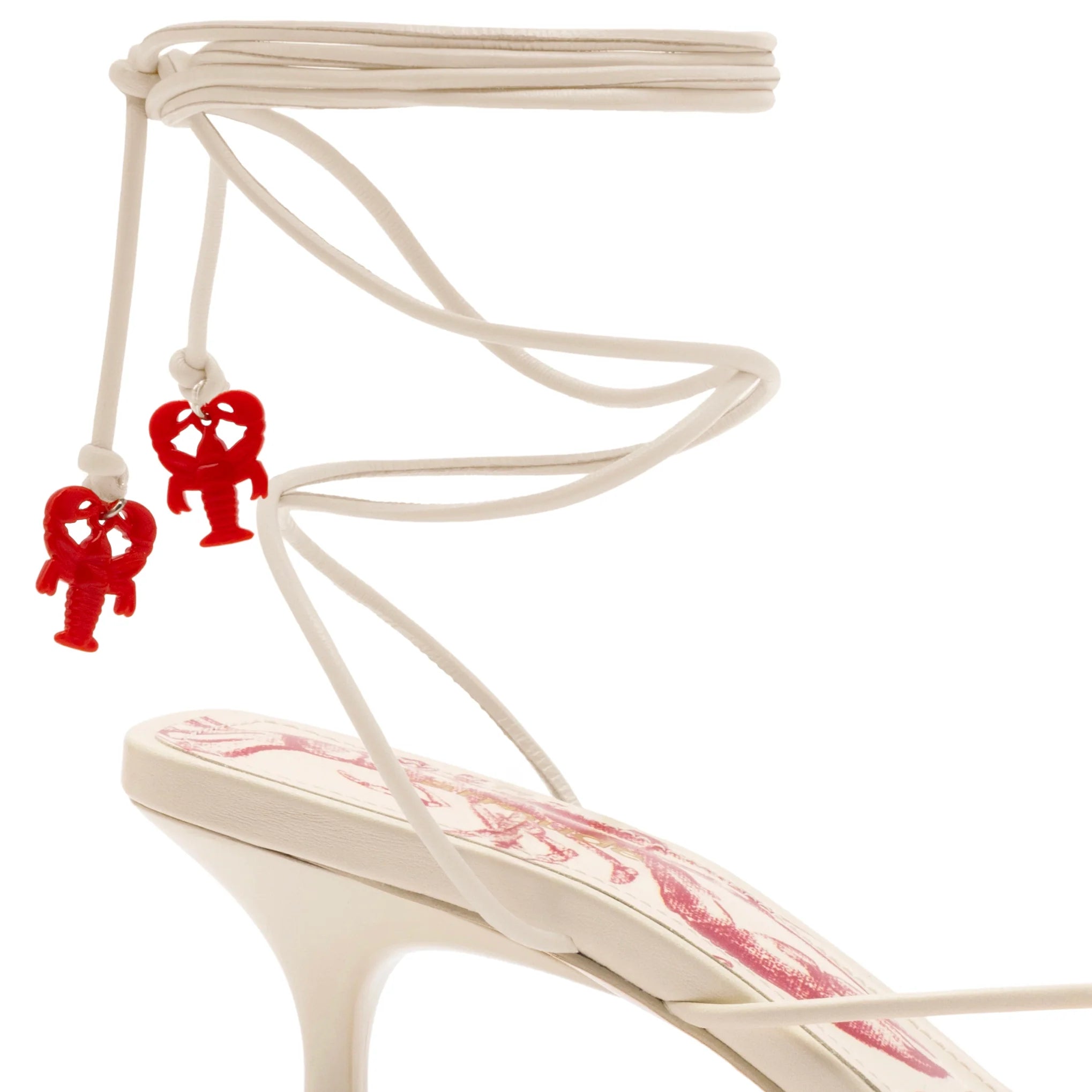Larroude Nadia Sandal In Ivory Leather