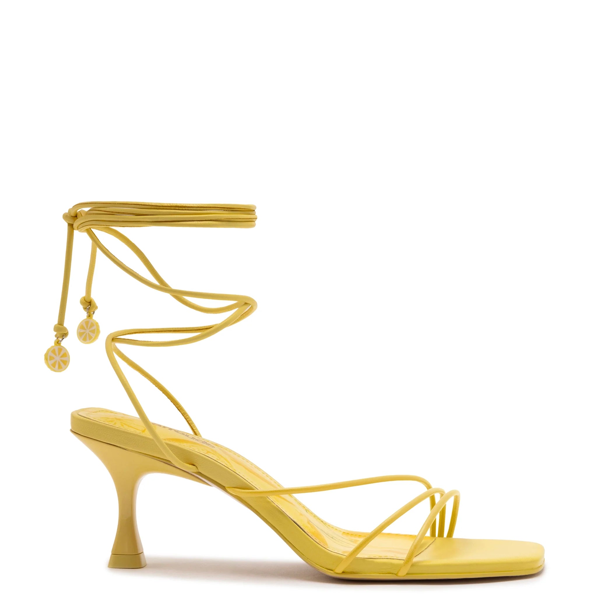 Larroude Nadia Sandal In Lemonade Leather