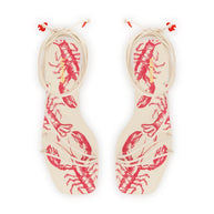 Larroude Nadia Flat Sandal In Ivory Leather