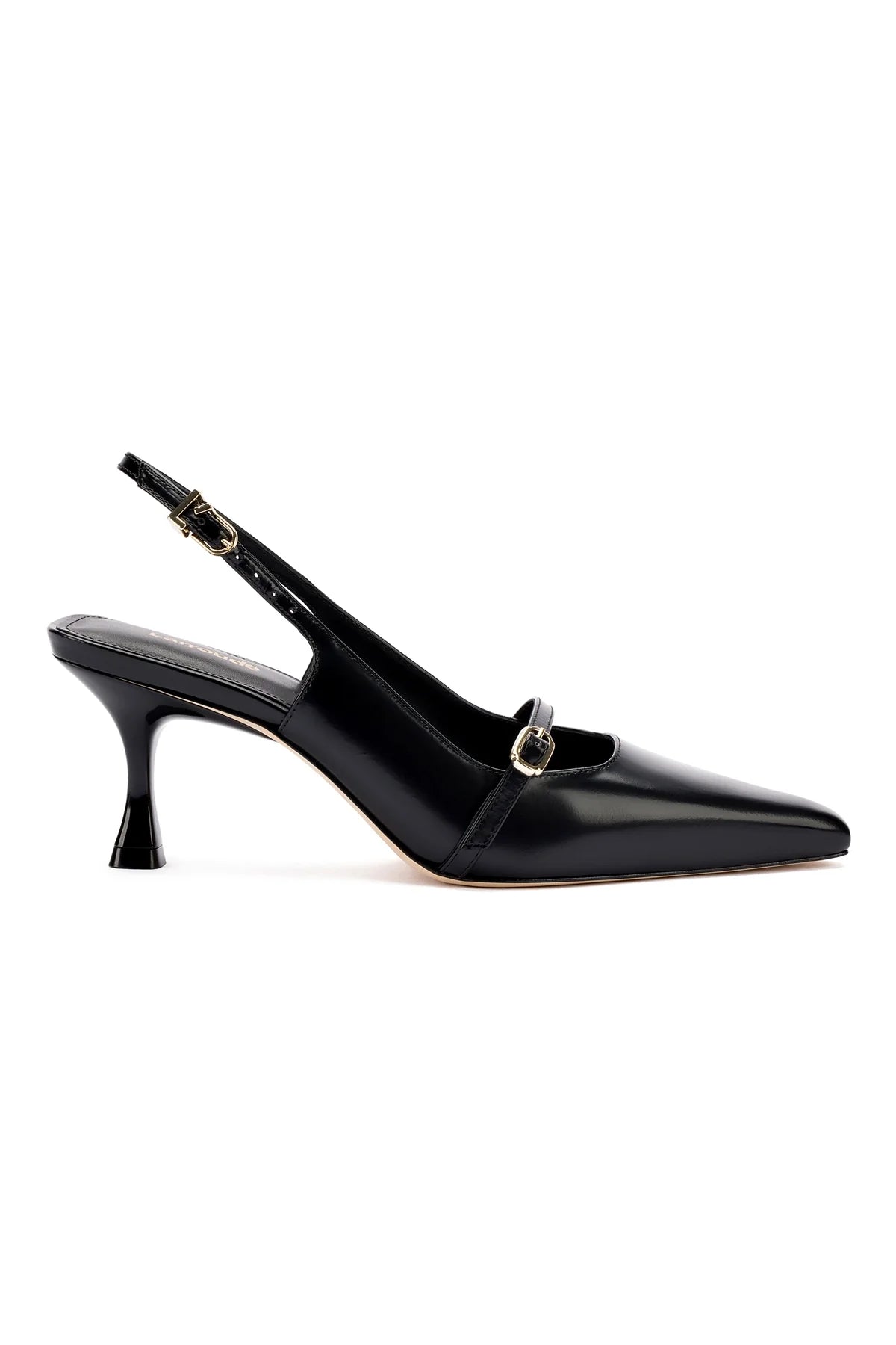 Larroude Ines Pump In Black Leather