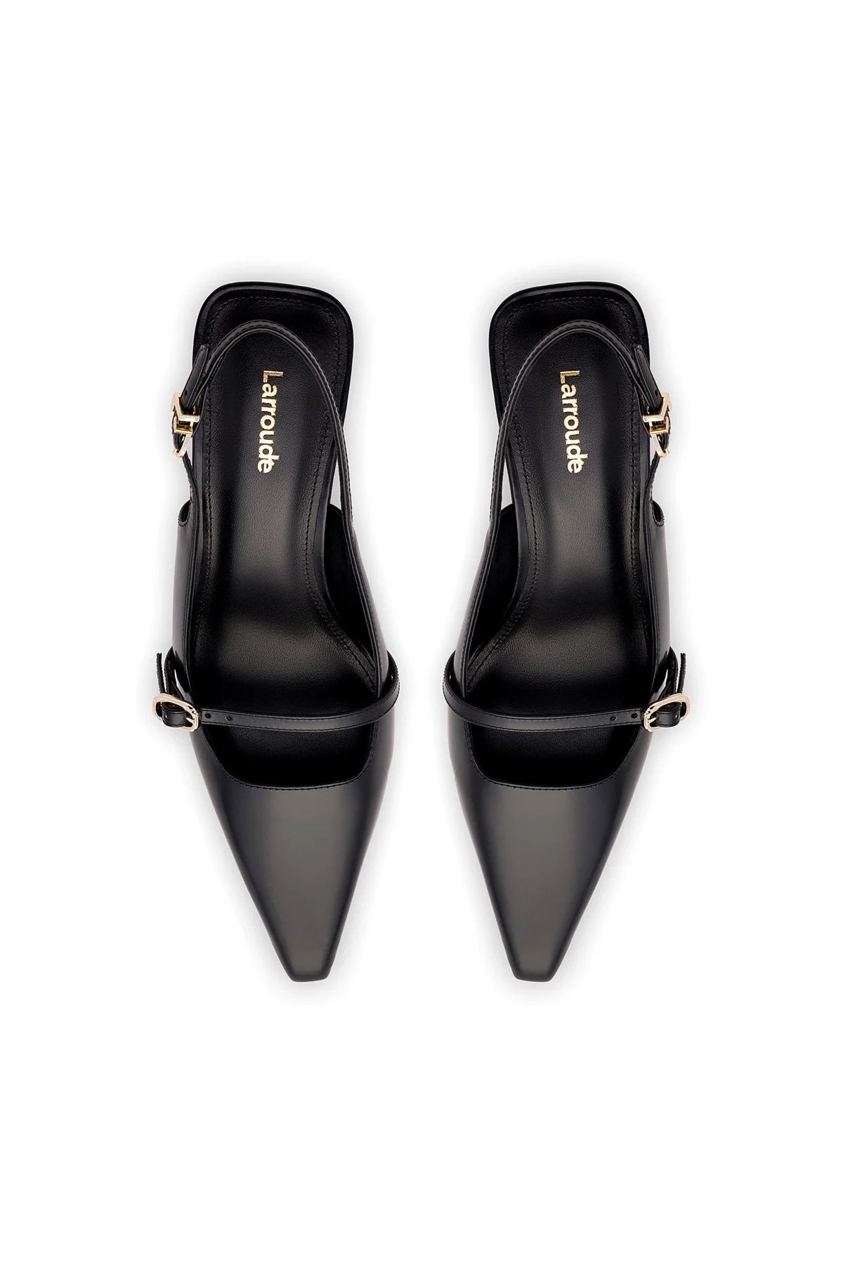 Larroude Ines Pump In Black Leather