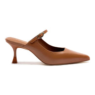 Larroude Ines Mule In Caramel Leather
