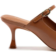 Larroude Ines Mule In Caramel Leather
