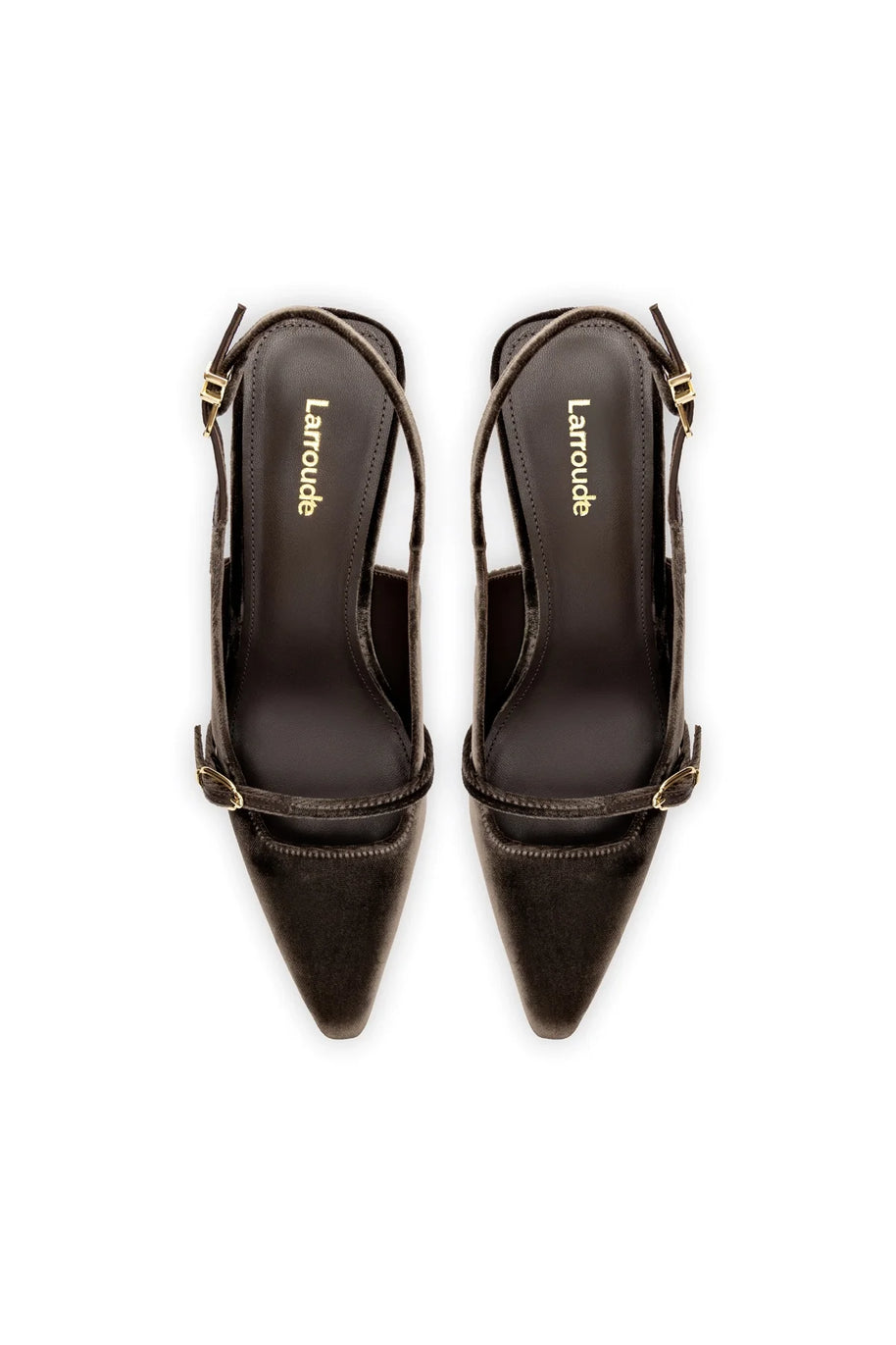 Larroude Ines Pump In Expresso Velvet