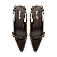 Larroude Ines Pump In Expresso Velvet