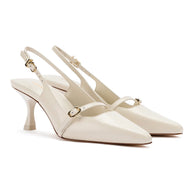 Ines Pump In Ivory Leather