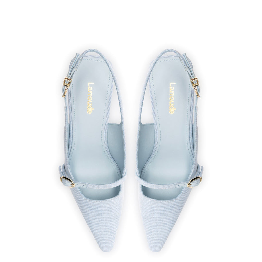 Larroude Ines Pump In Maya Denim