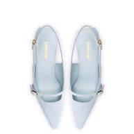 Larroude Ines Pump In Maya Denim