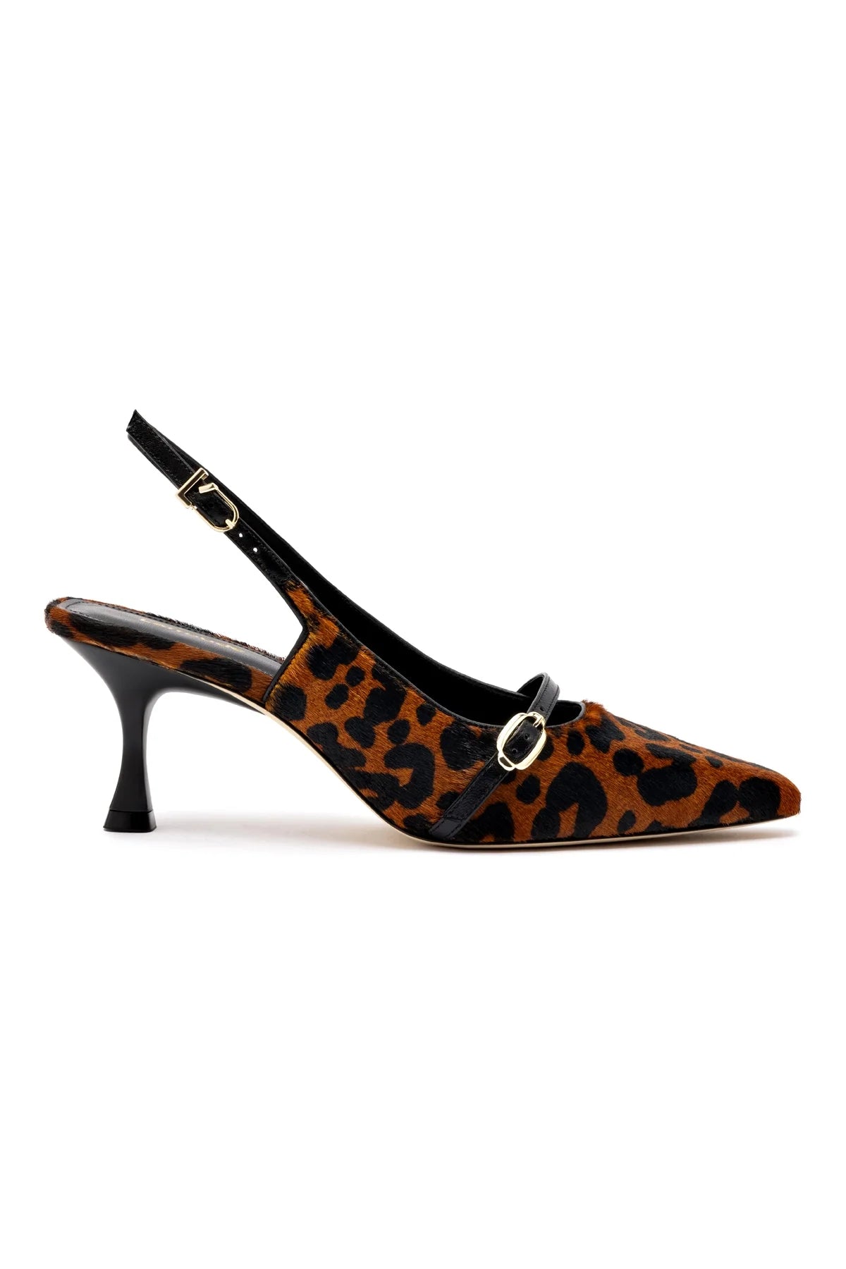 Larroude Ines Pump In Leopard Print Calf Hair