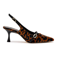 Larroude Ines Pump In Leopard Print Calf Hair
