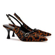 Larroude Ines Pump In Leopard Print Calf Hair