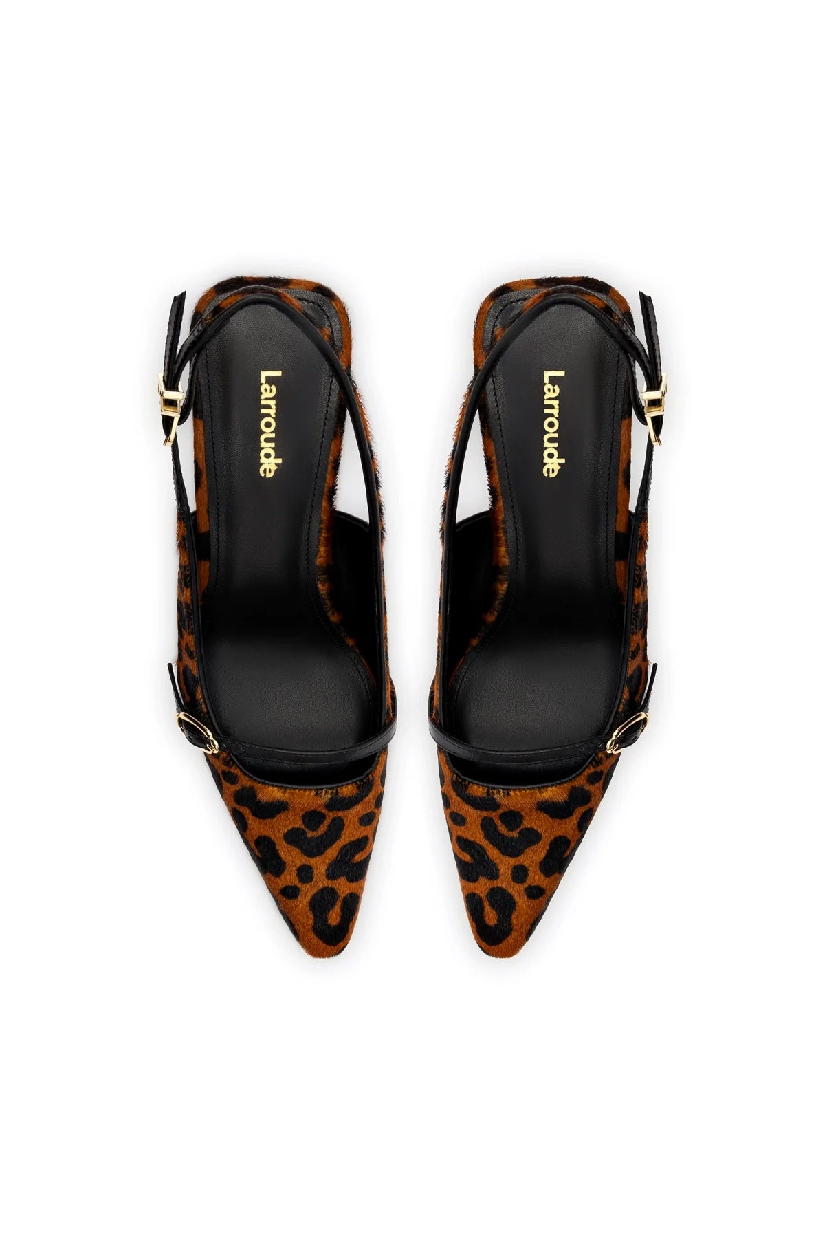 Larroude Ines Pump In Leopard Print Calf Hair