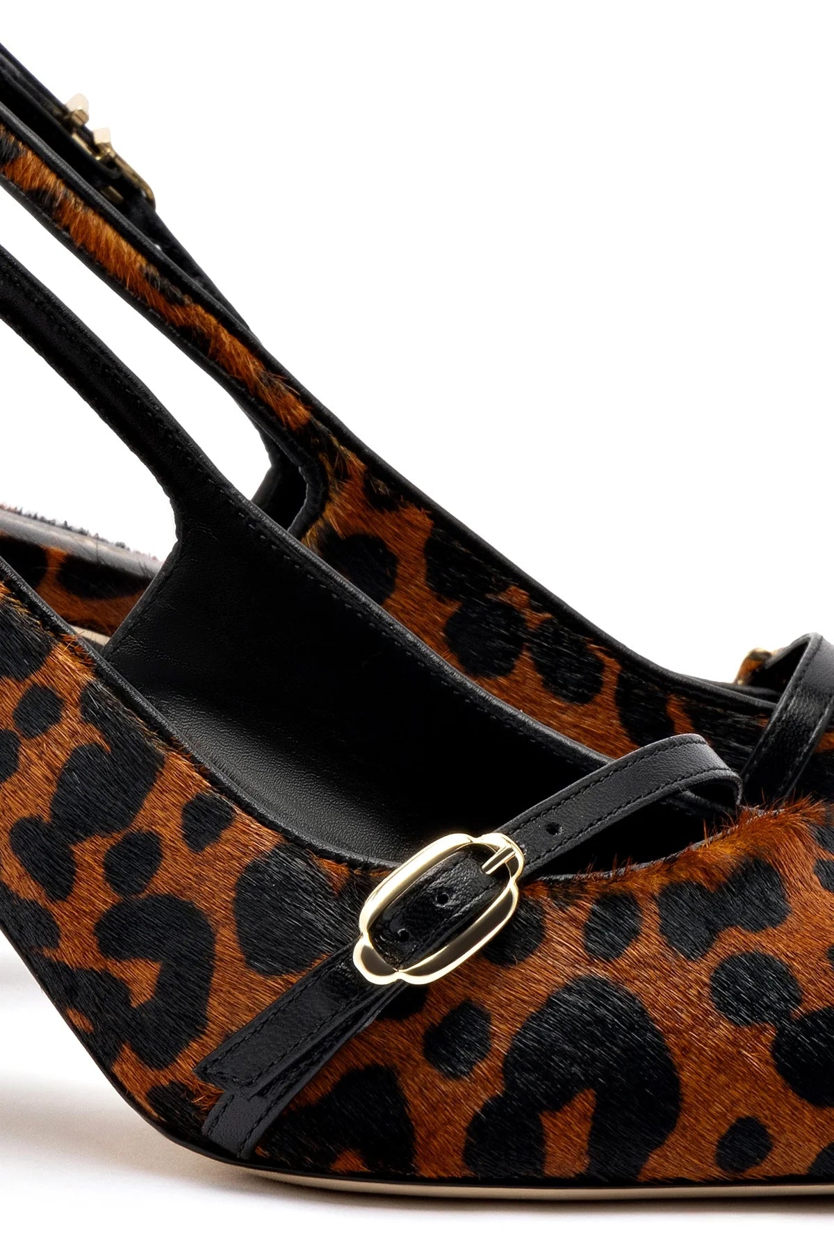 Larroude Ines Pump In Leopard Print Calf Hair