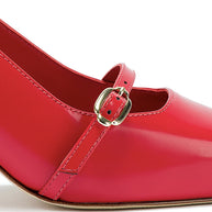 Larroude Ines Pump In Scarlet Leather