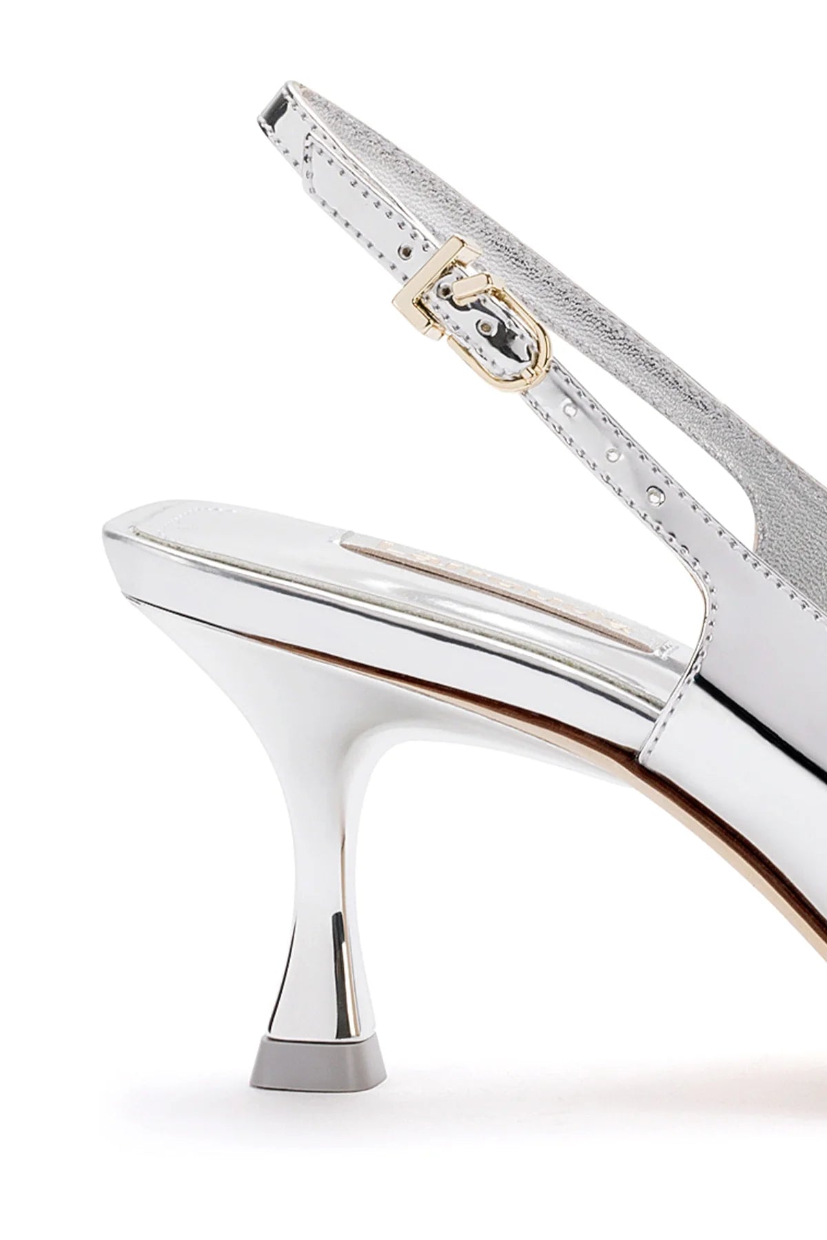 Larroude Ines Pump In Silver Specchio