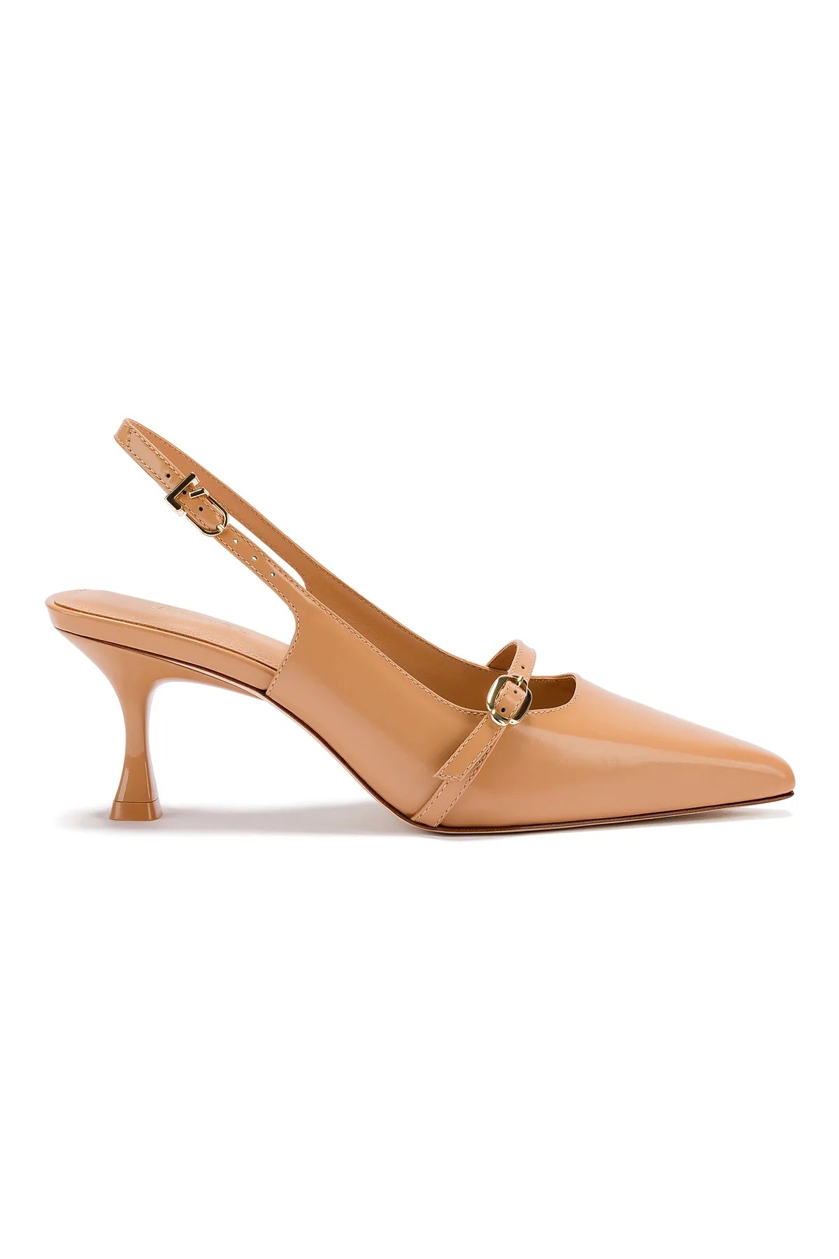 Larroude Ines Pump In Tan Leather
