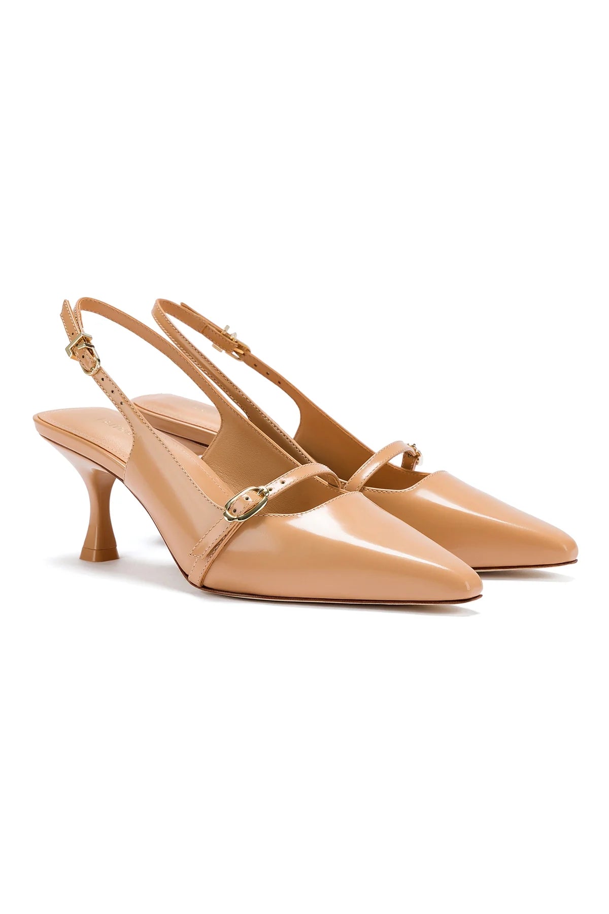 Larroude Ines Pump In Tan Leather