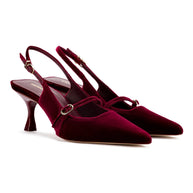 Ines Pump In Wine Velvet