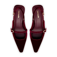 Ines Pump In Wine Velvet