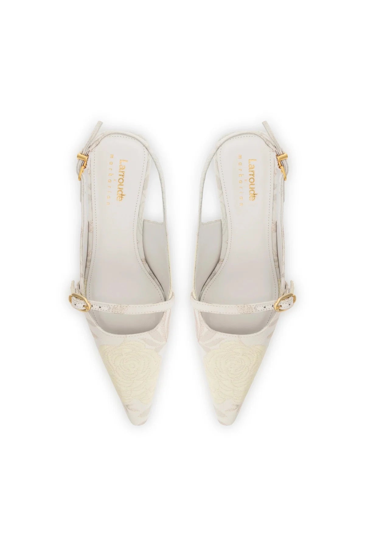 Larroudé X Markarian Ines Pump In Yvette Ivory Brocade