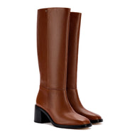Larroude Ricky Boot In Mocca Leather
