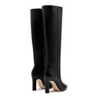 Larroude Cindy Hi Boot In Black Leather