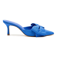 Larroude Mini Elle Pump In Azure Fabric