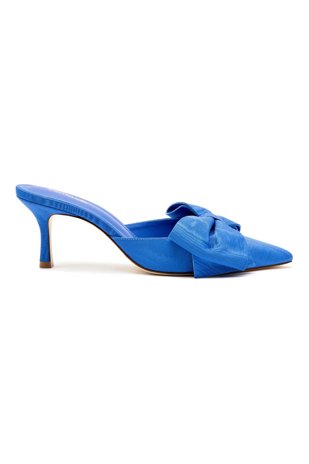 Larroude Mini Elle Pump In Azure Fabric