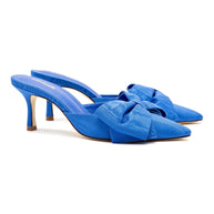 Larroude Mini Elle Pump In Azure Fabric
