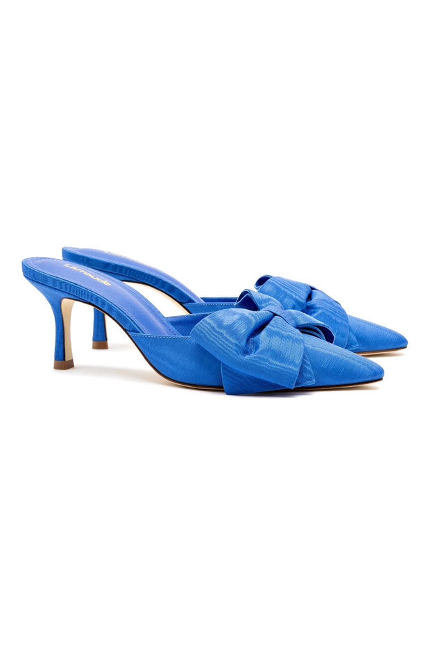 Larroude Mini Elle Pump In Azure Fabric