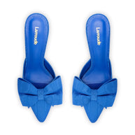Larroude Mini Elle Pump In Azure Fabric