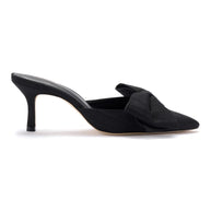 Larroude Mini Elle Pump In Black Fabric