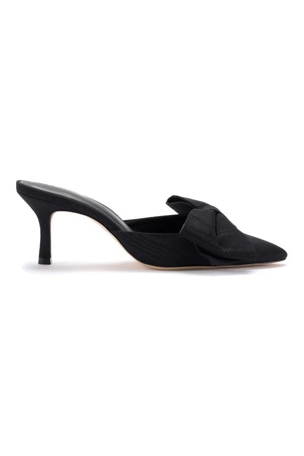 Larroude Mini Elle Pump In Black Fabric