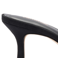 Larroude Mini Elle Pump In Black Fabric