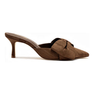 Larroude Mini Elle Pump In Cinnamon Fabric