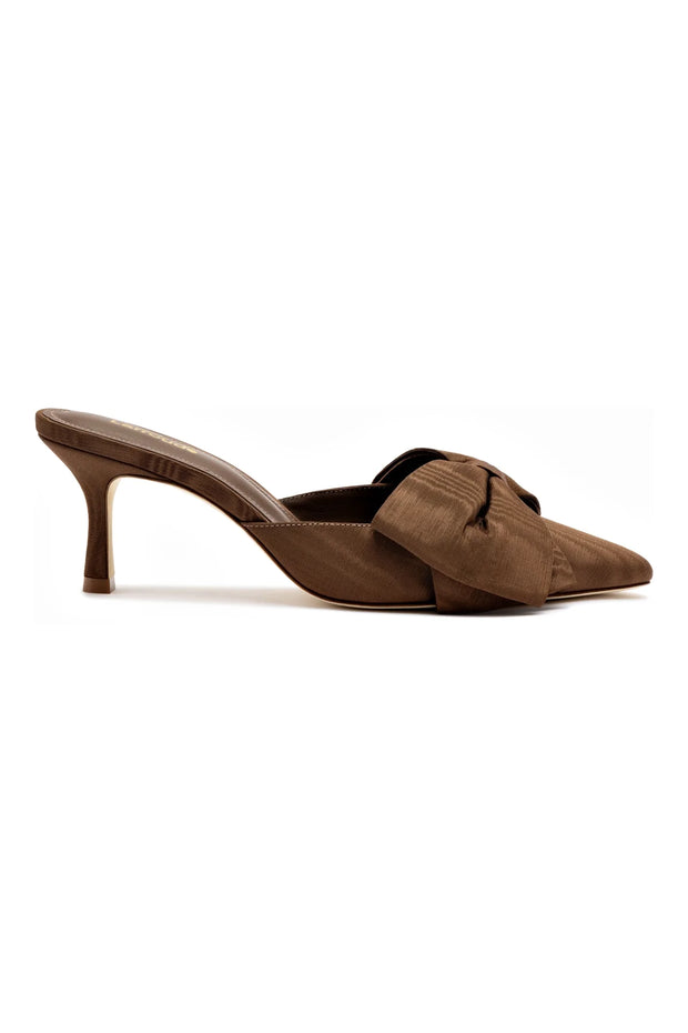 Larroude Mini Elle Pump In Cinnamon Fabric
