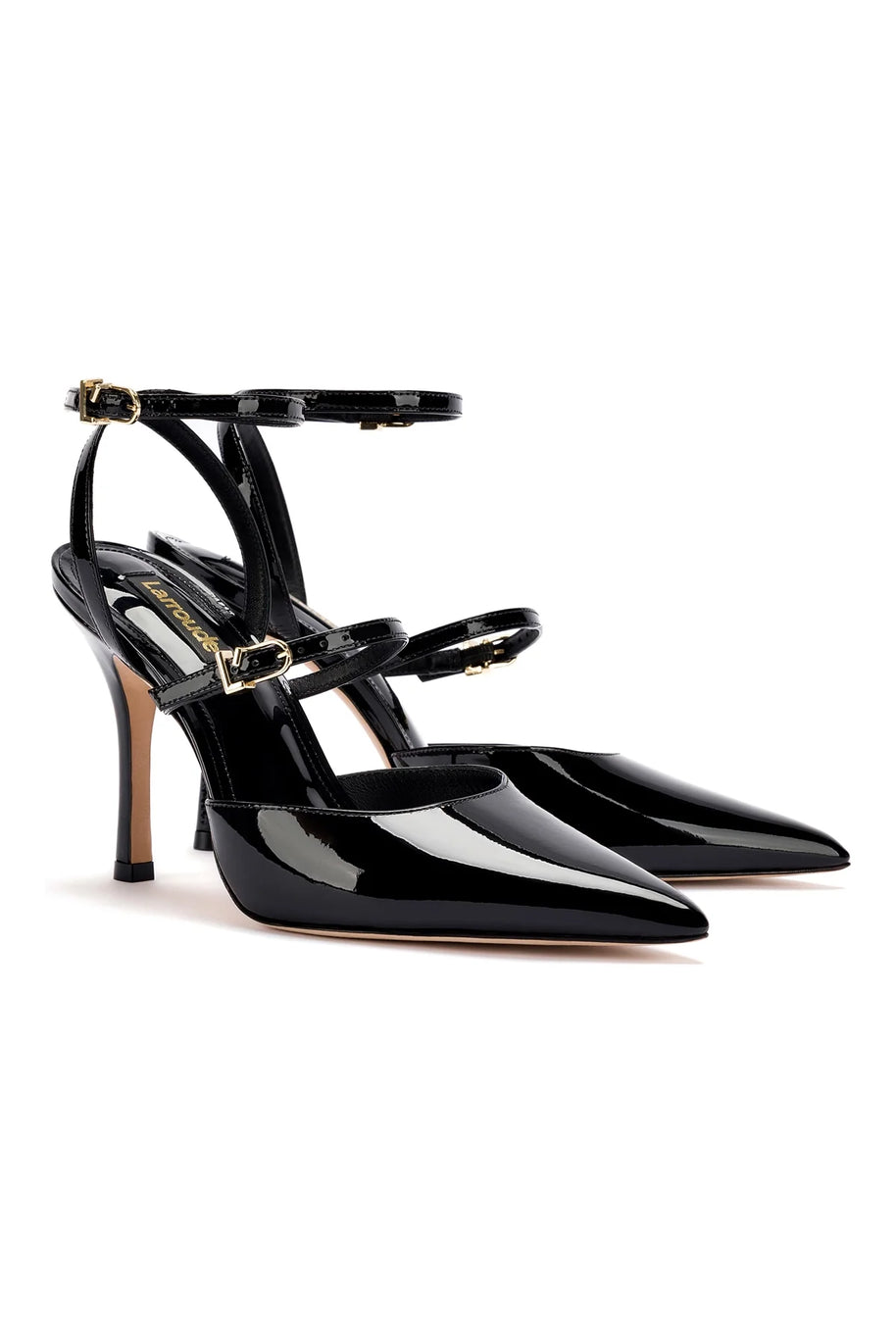 Larroude Kris Pump In Black Patent Leather