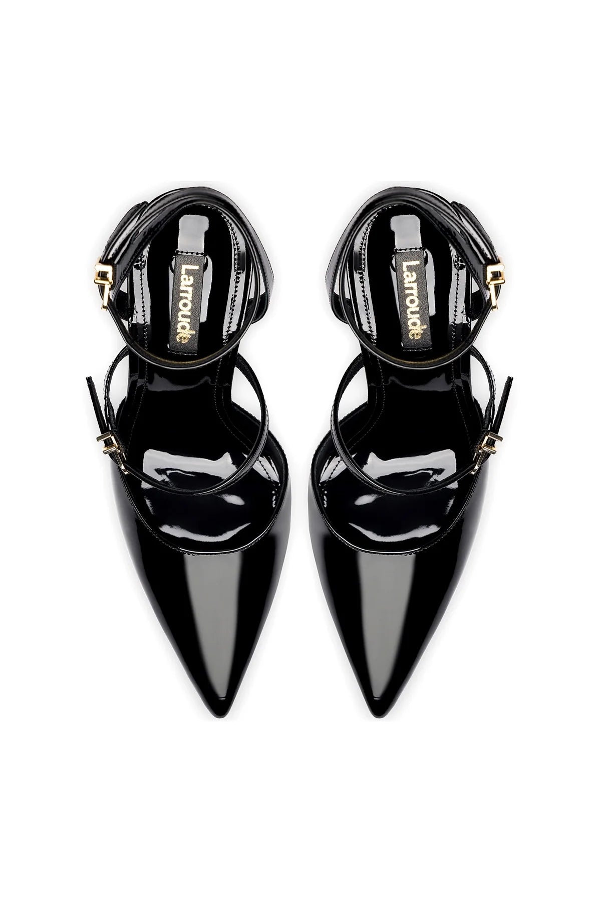 Larroude Kris Pump In Black Patent Leather
