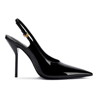 Larroudé X Altuzarra Pump In Black Patent Leather