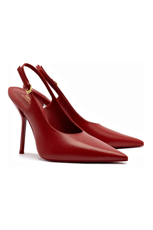 Larroudé x Altuzarra Pump In Blood Red Leather