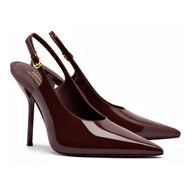 Larroudé X Altuzarra Pump In Burgundy Patent Leather