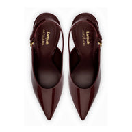 Larroudé X Altuzarra Pump In Burgundy Patent Leather