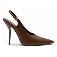 Larroudé x Altuzarra Pump In Burnt Umber Leather