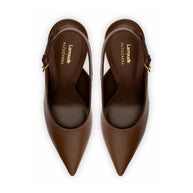 Larroudé x Altuzarra Pump In Burnt Umber Leather