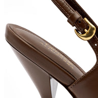 Larroudé x Altuzarra Pump In Burnt Umber Leather