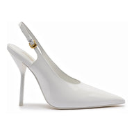 Larroudé x Altuzarra Pump In White Patent Leather